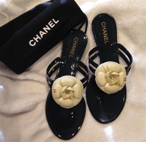 chanel sandals flower|chanel camellia flower flat sandals.